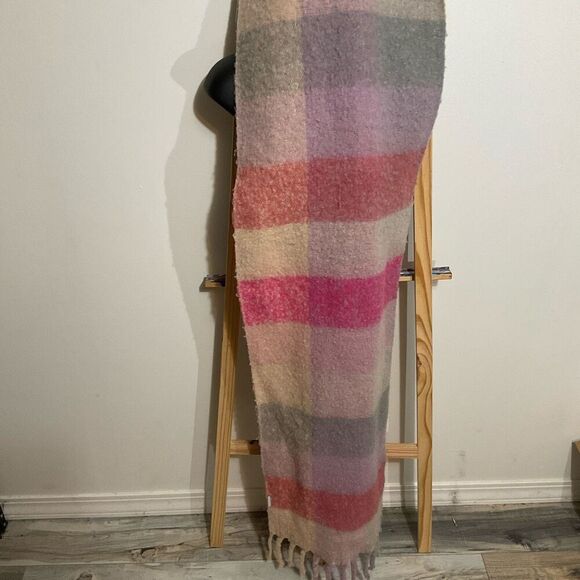 Soft Checked Tassel scarf pink one size - Picture 6 of 6